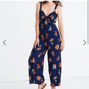 Madewell Plumeria Cutout Jumpsuit with Birds of Paradise Patterns
